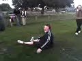 Ben Going Down Slide on skateboard
