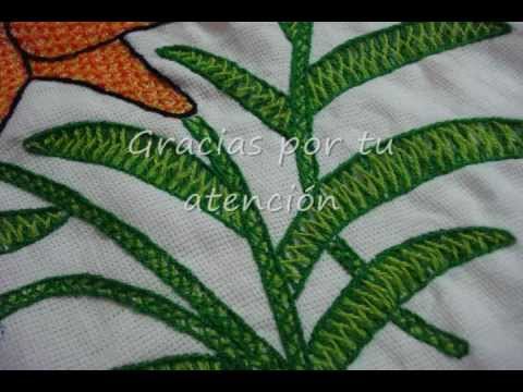  bordar puntada fantasia hoja zaarina bordado fantasia hoja flor lily