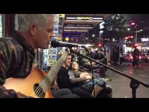Awesome street musician guitarist busker!!