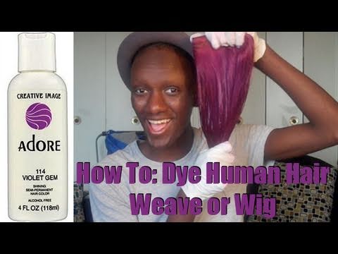 how to dye human hair wig