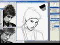 dibujando a bob dylan