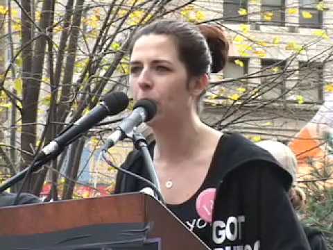 Heather Matarazzo speaks at Prop 8 Rally City Hall NYC