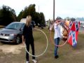 Sandy and Stephani hooping