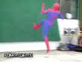 SPIDERMAN FALL / Homem Aranha falsificado! uahuhaa CRASH!
