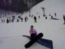 Carolines snowboarding wipeout