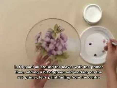 Decoupage pittorico sottovetro - underneath glass painting