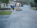 the victor 2 stroke powered 1 person hovercraft that took about 7 months to build on and off, at a cost of about $200 including materials that were used for trial and error. we have yet to mount the thrust engine, prop and rudders. it uses a 12 blade 60cm centrifugal fan for lift and will have a 2 blade 60cm alluminium prop for thrust.