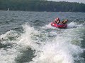 Tubing on our Boat... Tubing on our Boat...