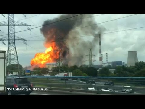 Mindestens 8 Verletzte bei riesigem Feuer in Moskau