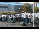 crenshaw blvd. will never be the same as the kjlh radiofree stage was in full effect during the taste of soul. this gigantic street festival was presented by the los angeles sentinel and kjlh radio. the 'shaw was blocked off from mlk blvd. on the south to rodeo rd. on the north. our stage was located at rodeo and crenshaw and featured a lineup of gospel groups, church choirs during the first half of the day and ended up with a lineup of r&b and jazz artists... here's a view of the west angeles church of god in christ mass choir. notice all those people? reports say over 100,000 people jammed the street for this peaceful yet exciting event.