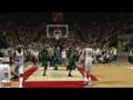 nba 2k9 - lebron james throws it down on bostons big three