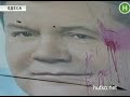 Видеоновость В Одессе закидали краской новогодние билборды с Януковичем 