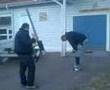 Potato canon goes wrong, very funny laugh