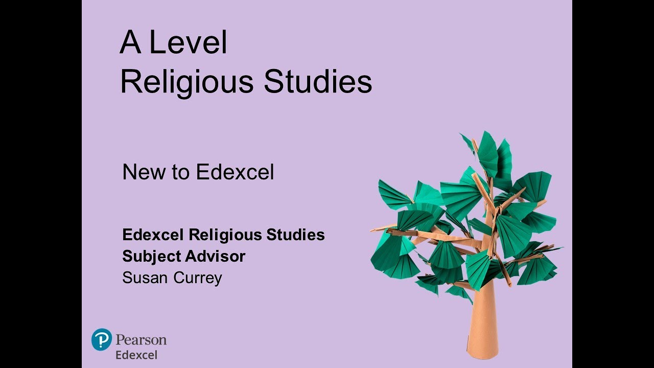 Pearson Edexcel A level Religious Studies 'New to Edexcel' Pre-recorded training