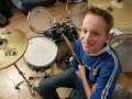Joshua plays the drums Joshua plays the drums