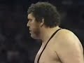 andre the giant & rude vs duggan & ultimate warrior 1/2