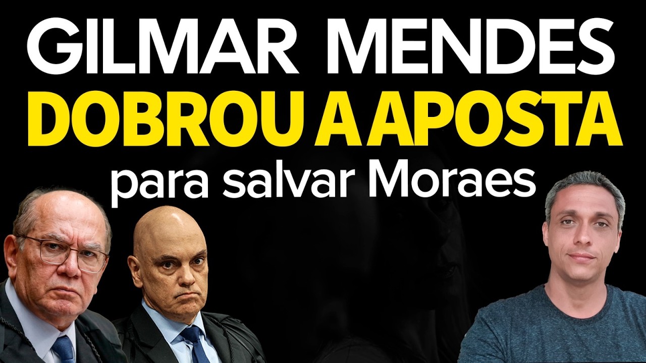 FICARAM LOUCOS! Gilmar Mendes dá um GOLPE no STF para proteger Moraes.