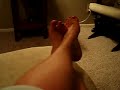Barefeet with Red Toes