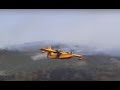 Pilio Greece fires 2007 impressive Canadair formation