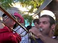what cheer? brigade of providence, ri with brass liberation orchestra of the bay area, ca
honk stage at oktoberfest in harvard square
october 7, 2007
bubamara

when brass bands come together at an awesome festival it's highly likely that the bands are going to know some common songs. the brass liberation orchestra was nice enough to invite the what cheer? brigade to join them on stage for the last 3 songs of their set. and magical brass brilliance ensued...