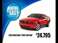 Easy to get into a Ford Mustang
