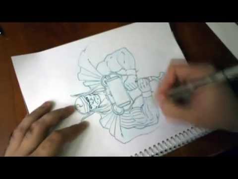 how to draw mjolnir