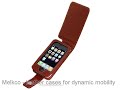 Melkco Tasche Leder Etui cuir ~Apple iPhone 3G (8GB/16GB) Flip Type (Red)