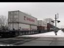 BNSF 111 leads an eastbound stack train at Crest Hill, IL. BNSF 111 leads an eastbound stack train at Crest Hill, IL.