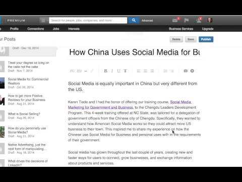 how to blog on linkedin