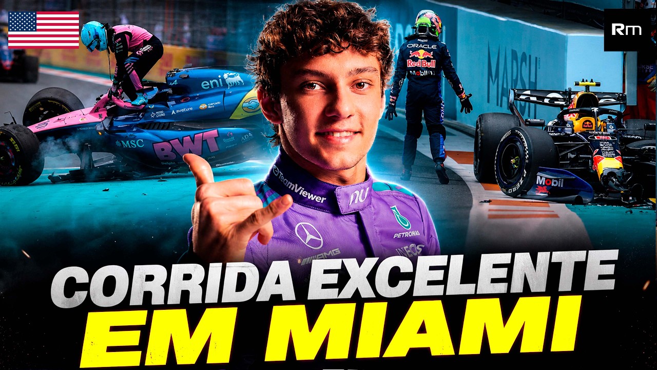 ANTONELLI VENCE DISPUTA COM NORRIS, LECLERC VACILA, RUSSELL SOME EM ÓTIMO GP MIAMI