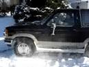 bronco in snow