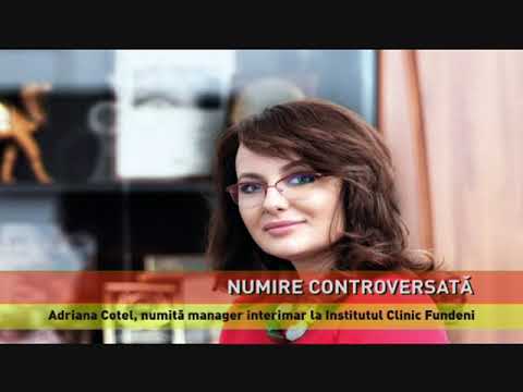 Adriana Cotel, numire controversată la conducerea Institutului Clinic Fundeni