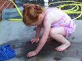 Rianna in the Sprinkler Yesterday