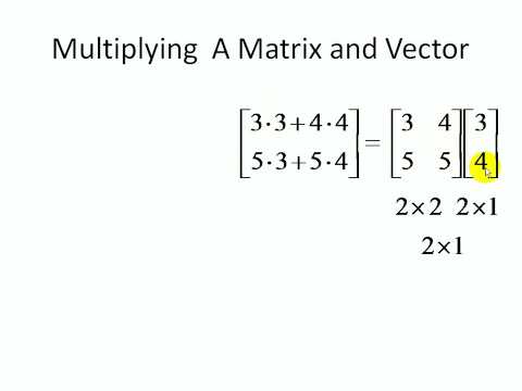 how to multiply matrix with vector