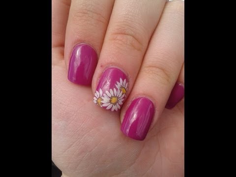 how to paint a flower on your nails