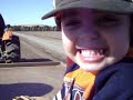 Hunter riding the tractor!!