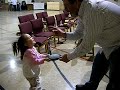 Playing around at church.