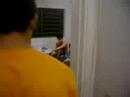 O Roma tomando um Happy Slap beringela no alojamento