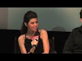 Los Angeles Times film reporter Patrick Goldstein interviews Mickey Rourke, Darren Aronofsky, Marisa Tomei and Evan Rachel Wood after a screening of 
