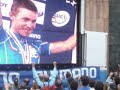 BALLAN CUNEGO PREMIAZIONE MAXISCHERMO PIAZZA VARESE MONDIALI CICLIS