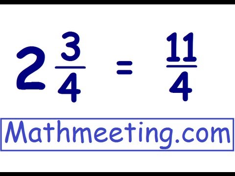 how to turn mixed number into a fraction