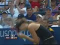 nicole vaidisova angry us open 2007 brakes yonex rds racquet. match against flavia penetta