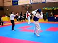 TKD KO with first kick of the match. TKD KO with first kick of the match.