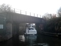 Sealine F34 negotiating the Railway Bridge in Saxilby