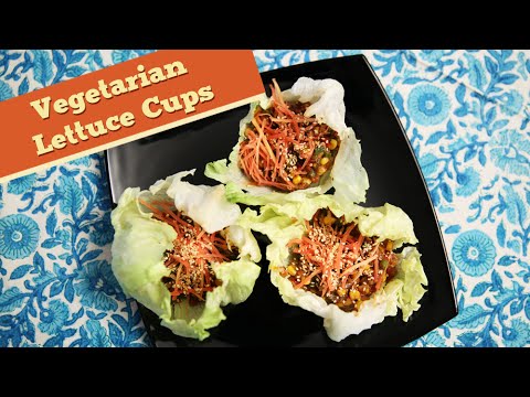 Vegetarian Lettuce Cups | Quick & Easy To Make Starter Recipe | Divine Taste With Anushruti