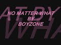 NO MATTER WHAT-BOYZONE
