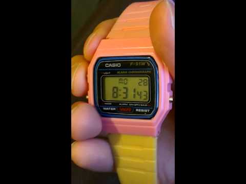 how to adjust casio f-91w