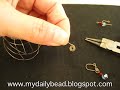 How to make earrings with Swarovski Crystal and coiled wire