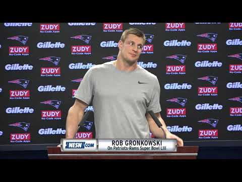 Video: Rob Gronkowski Thursday press conference, Patriots-Ram Super Bowl LIII