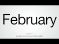 How To Pronounce February